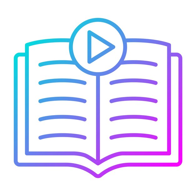 El icono vectorial del tutorial se puede utilizar para el conjunto de iconos de aprendizaje