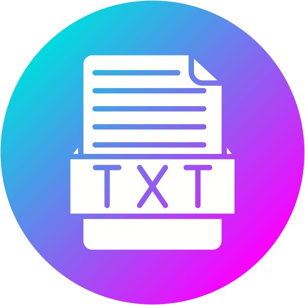 Vector el icono vectorial txt se puede utilizar para el conjunto de iconos de formatos de archivo