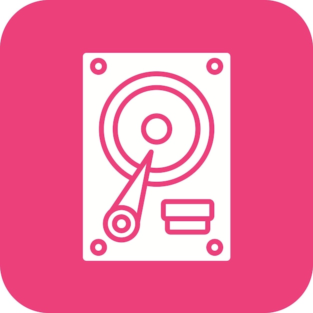 El icono vectorial de la unidad de disco duro se puede utilizar para el conjunto de iconos de computadora y hardware