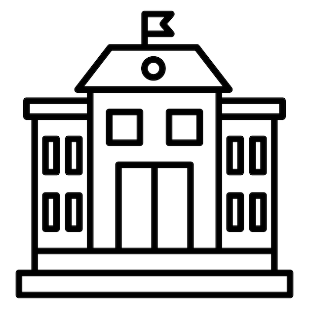 El icono vectorial de la universidad se puede utilizar para el conjunto de iconos de literatura