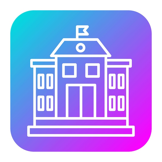 El icono vectorial de la universidad se puede utilizar para el conjunto de iconos de literatura