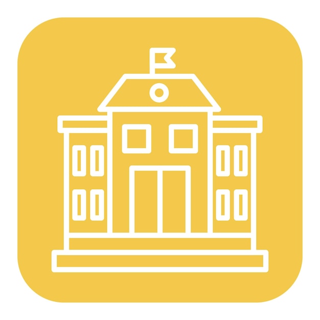 El icono vectorial de la universidad se puede utilizar para el conjunto de iconos de literatura