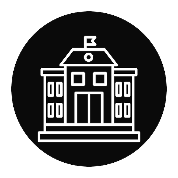 El icono vectorial de la universidad se puede utilizar para el conjunto de iconos de literatura