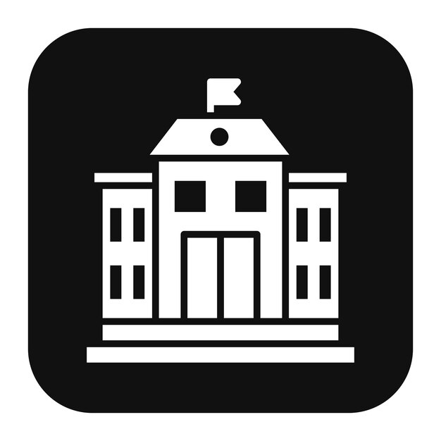 El icono vectorial de la universidad se puede utilizar para el conjunto de iconos de literatura