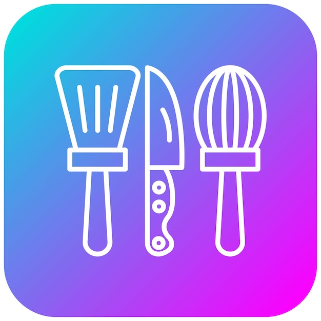 El icono vectorial de utensilios de cocina se puede utilizar para el conjunto de iconos de artículos para el hogar