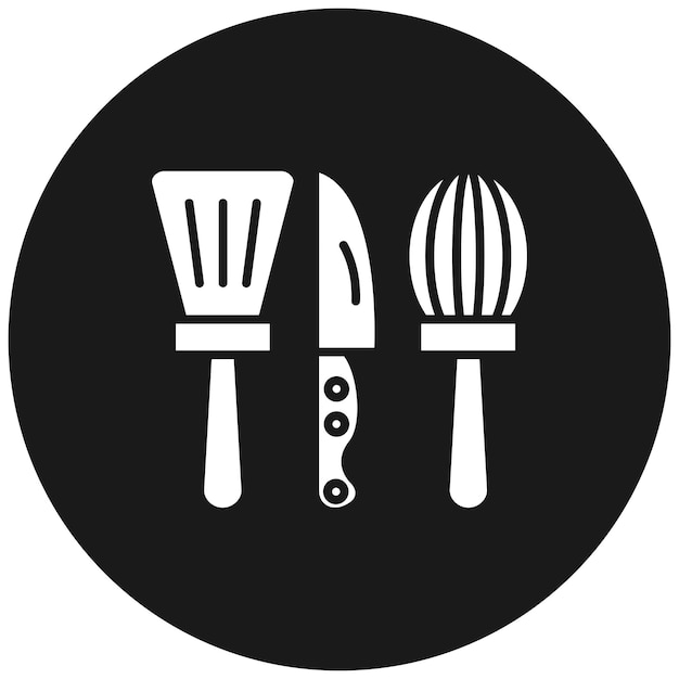 El icono vectorial de utensilios de cocina se puede utilizar para el conjunto de iconos de artículos para el hogar