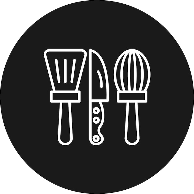 El icono vectorial de utensilios de cocina se puede utilizar para el conjunto de iconos de artículos para el hogar