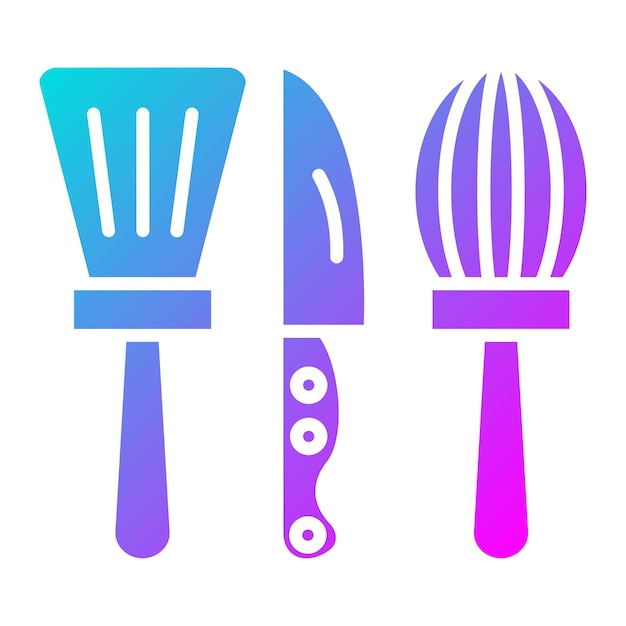 El icono vectorial de utensilios de cocina se puede utilizar para el conjunto de iconos de artículos para el hogar