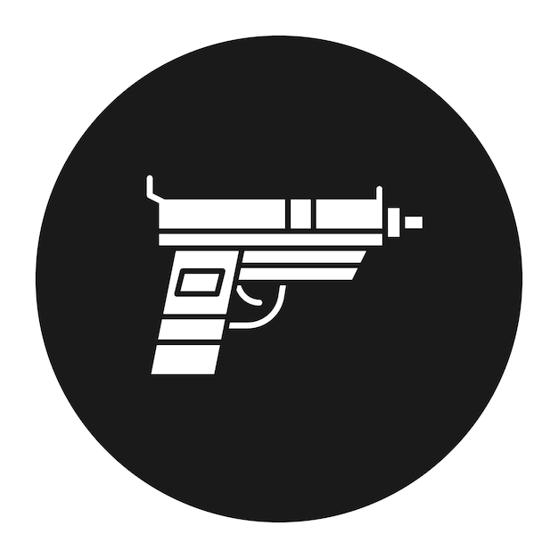 El icono vectorial de Uzi se puede usar para el conjunto de iconos militares