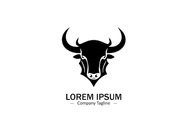 El icono vectorial de la vaca es una ilustración gráfica del símbolo del logotipo.