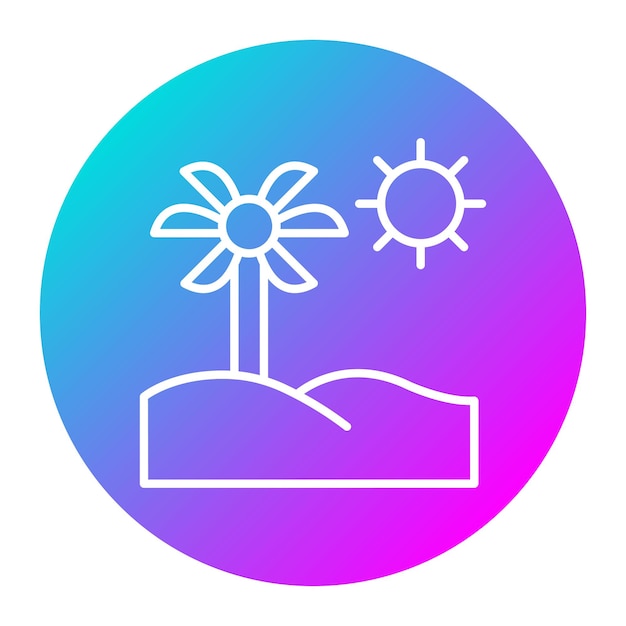 El icono vectorial de vacaciones en la playa se puede utilizar para el conjunto de iconos de la agencia de viajes