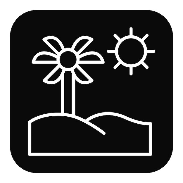 El icono vectorial de vacaciones en la playa se puede utilizar para el conjunto de iconos de la agencia de viajes