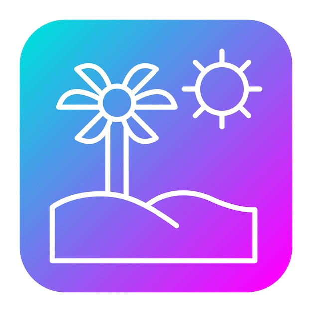 El icono vectorial de vacaciones en la playa se puede utilizar para el conjunto de iconos de la agencia de viajes