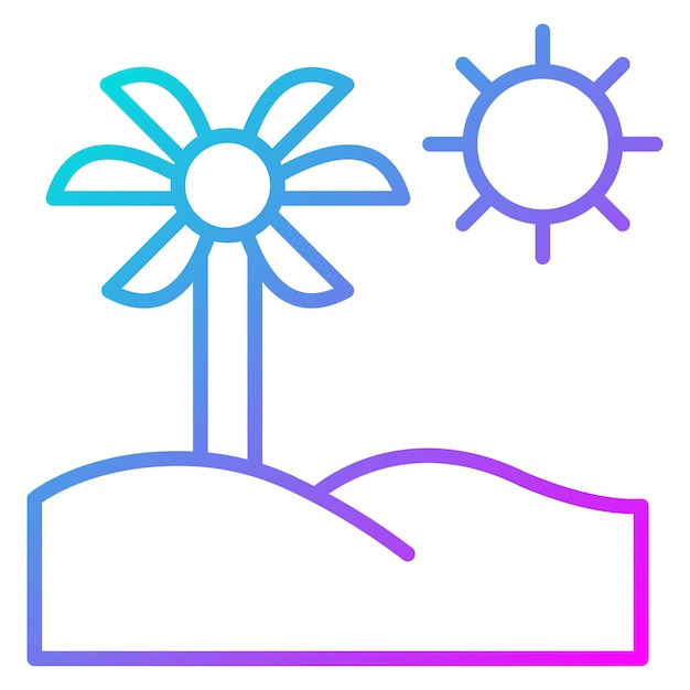 El icono vectorial de vacaciones en la playa se puede utilizar para el conjunto de iconos de la agencia de viajes