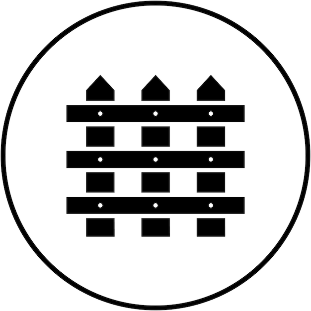 El icono vectorial de la valla se puede usar para el conjunto de iconos de otoño