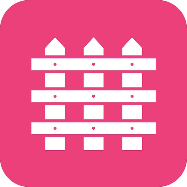 El icono vectorial de la valla se puede usar para el conjunto de iconos de otoño