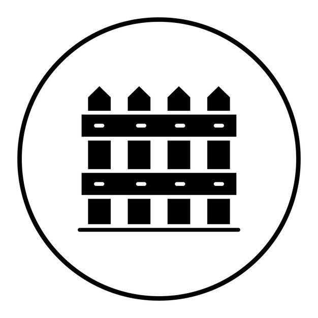 El icono vectorial de la valla se puede usar para el conjunto de iconos de primavera