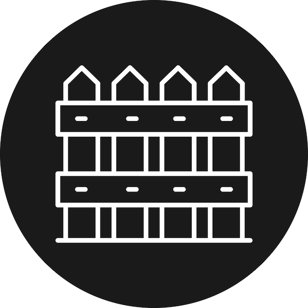 El icono vectorial de la valla se puede usar para el conjunto de iconos de primavera