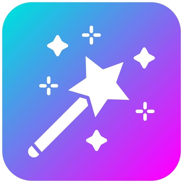 El icono vectorial de la varita mágica se puede usar para el conjunto de iconos de herramientas