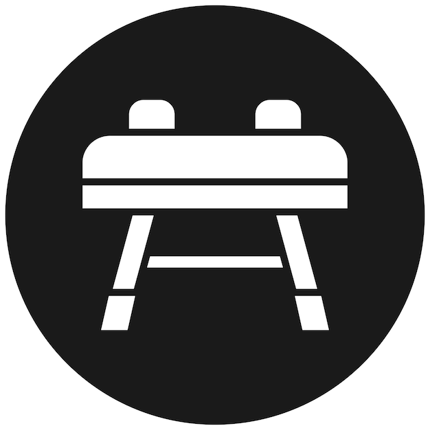 El icono vectorial de Vaulting Horse se puede usar para el conjunto de iconos de los Juegos Olímpicos