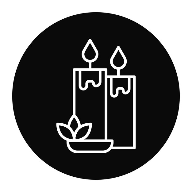 El icono vectorial de la vela perfumada se puede utilizar para el conjunto de iconos de comodidad