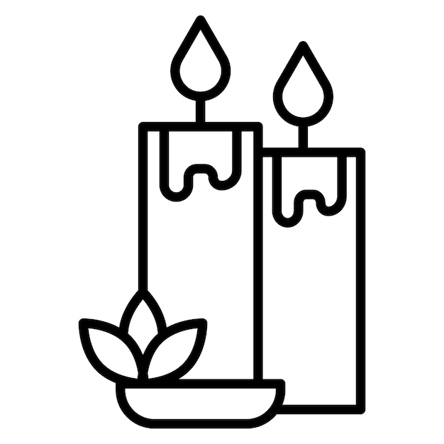 El icono vectorial de la vela perfumada se puede utilizar para el conjunto de iconos de comodidad