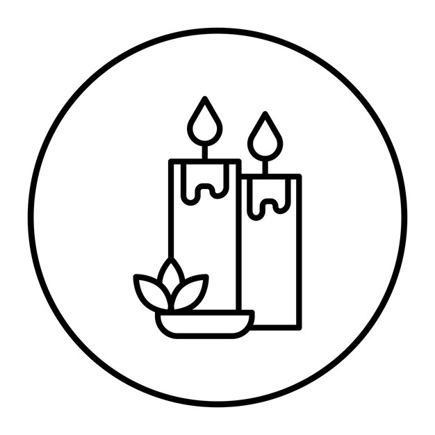 El icono vectorial de la vela perfumada se puede utilizar para el conjunto de iconos de comodidad