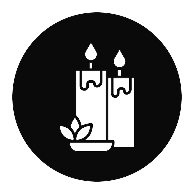 El icono vectorial de la vela perfumada se puede utilizar para el conjunto de iconos de comodidad