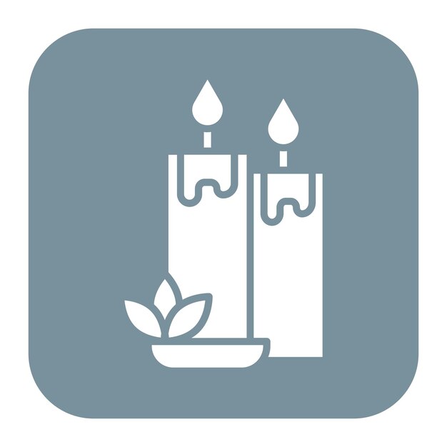 El icono vectorial de la vela perfumada se puede utilizar para el conjunto de iconos de comodidad