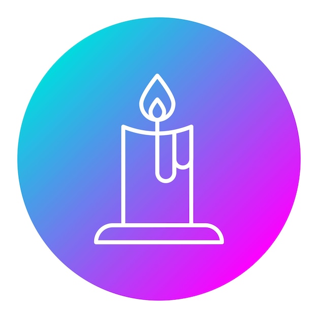 El icono vectorial de la vela se puede usar para el conjunto de iconos de invierno