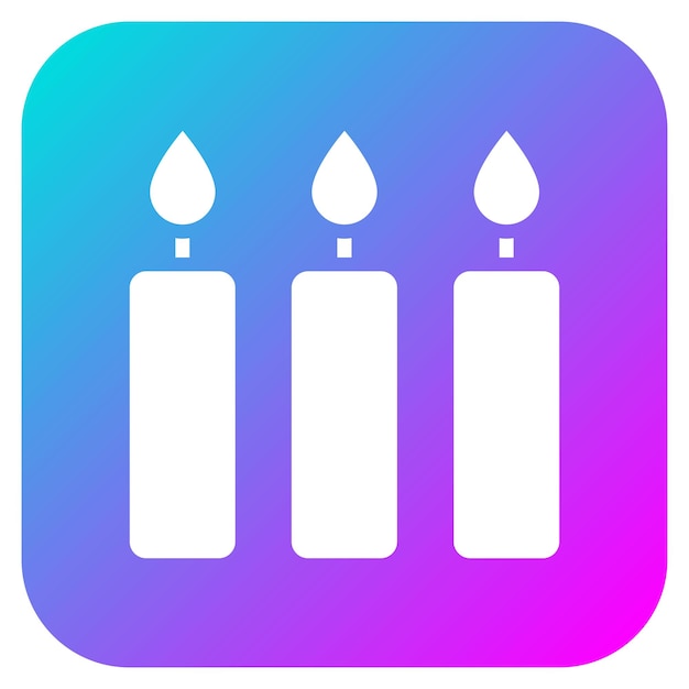 El icono vectorial de las velas se puede usar para el conjunto de iconos de cumpleaños