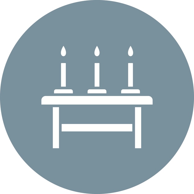 El icono vectorial de las velas se puede usar para el conjunto de iconos funerarios