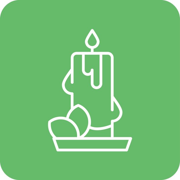 El icono vectorial de las velas se puede usar para el conjunto de iconos funerarios