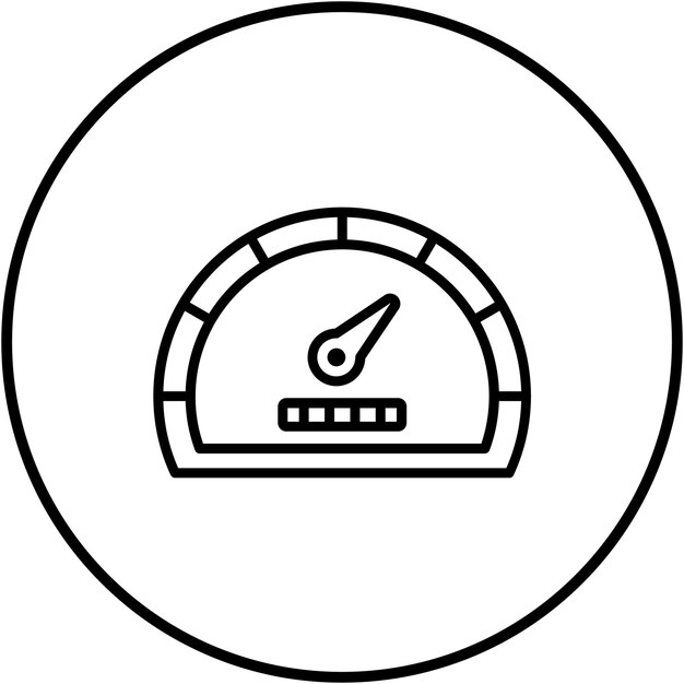 El icono vectorial del velocímetro se puede usar para el conjunto de iconos de carreras automáticas