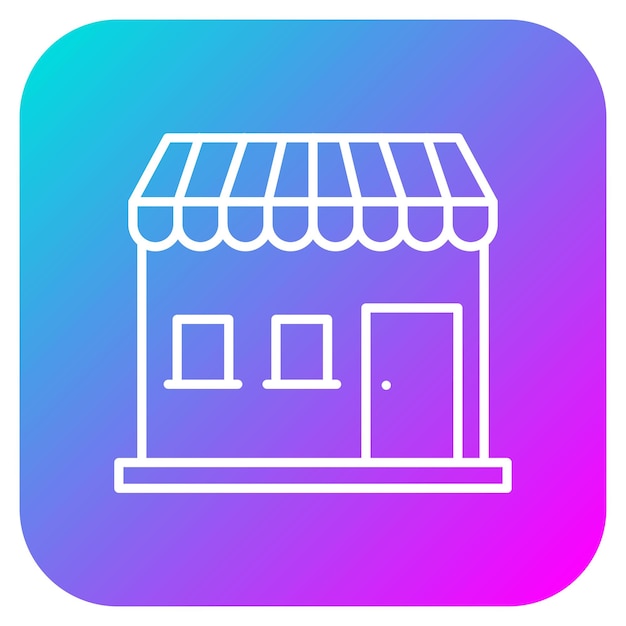 El icono vectorial de venta al por menor se puede utilizar para el conjunto de iconos de Smart City