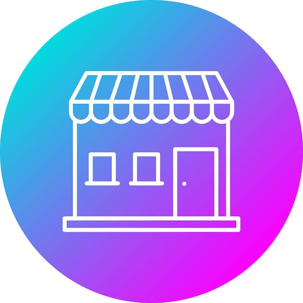 El icono vectorial de venta al por menor se puede utilizar para el conjunto de iconos de Smart City