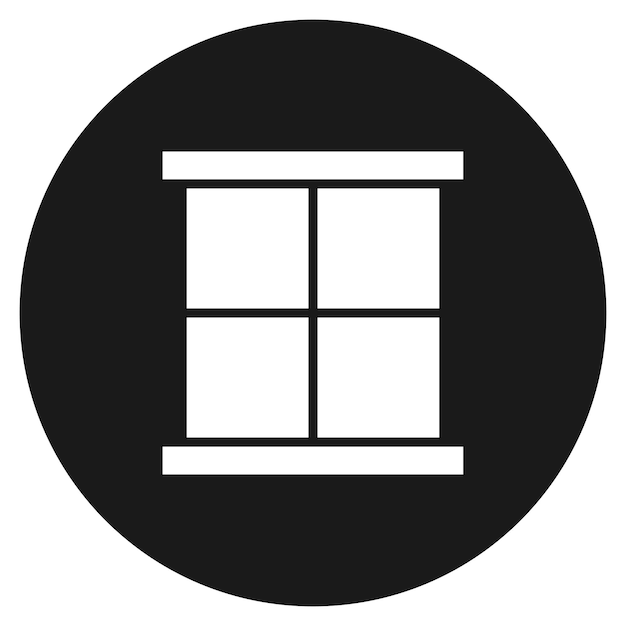 El icono vectorial de la ventana se puede usar para el conjunto de iconos interiores