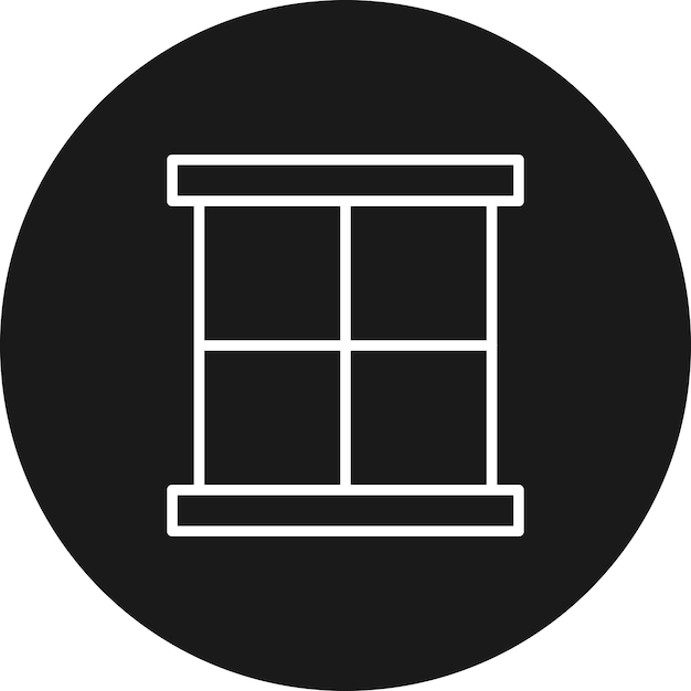 El icono vectorial de la ventana se puede usar para el conjunto de iconos interiores