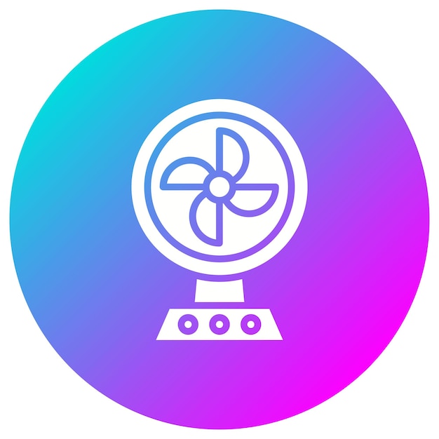 El icono vectorial del ventilador se puede usar para el conjunto de iconos de verano
