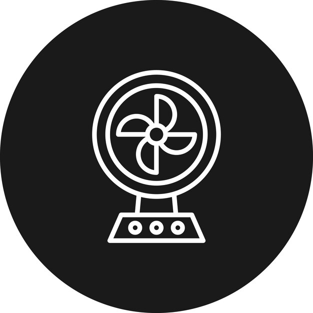 El icono vectorial del ventilador se puede usar para el conjunto de iconos de verano