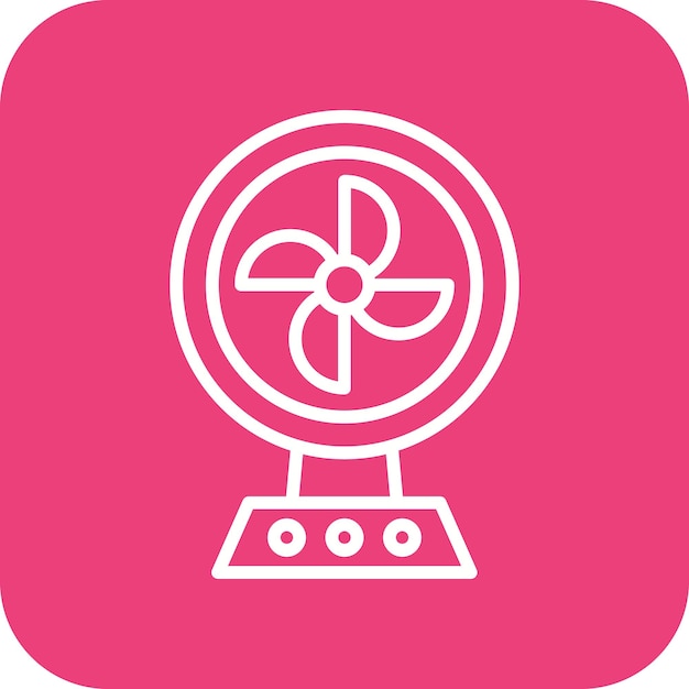 El icono vectorial del ventilador se puede usar para el conjunto de iconos de verano