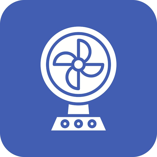 El icono vectorial del ventilador se puede usar para el conjunto de iconos de verano