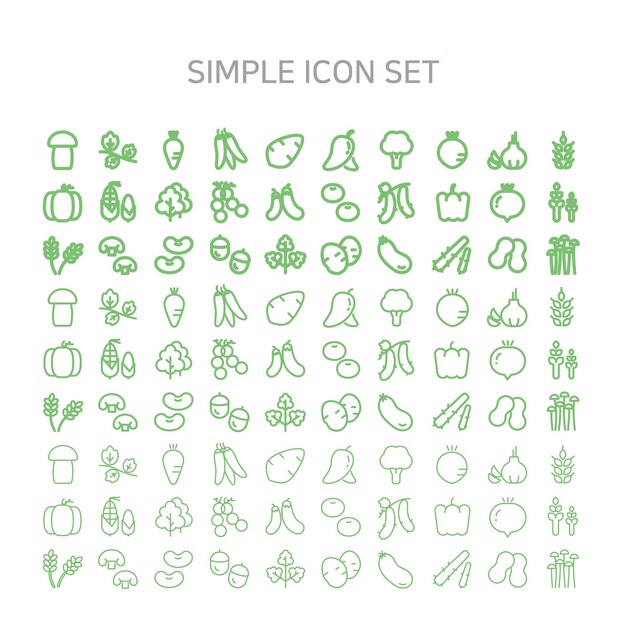 Vector icono vectorial para verduras y cereales