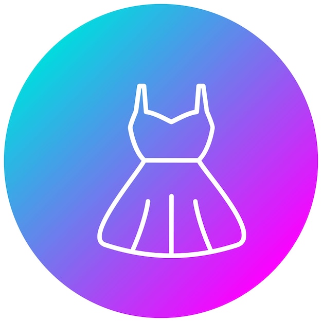 El icono vectorial del vestido de verano se puede usar para el conjunto de iconos de Beach Resort