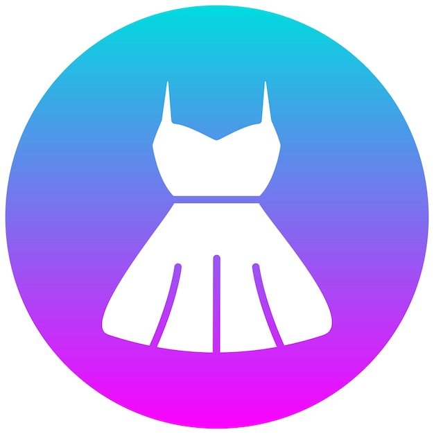 El icono vectorial del vestido de verano se puede usar para el conjunto de iconos de Beach Resort