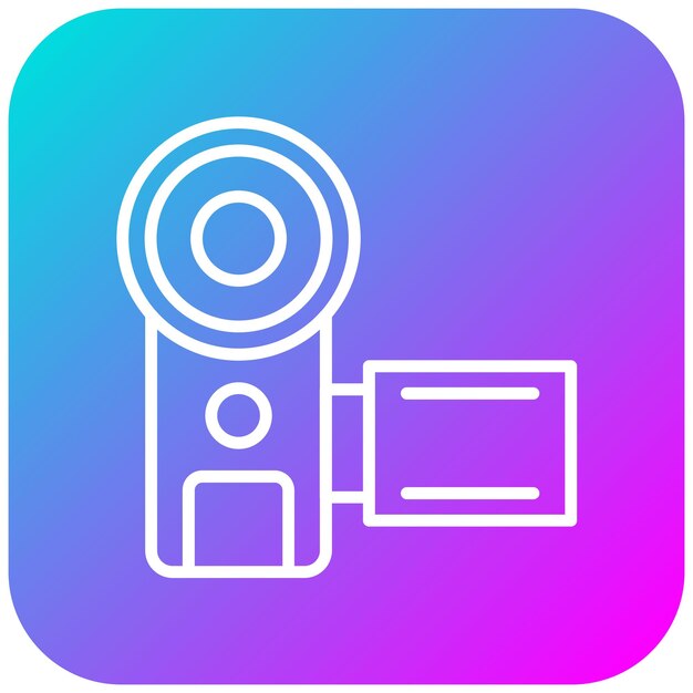 El icono vectorial de la videocámara se puede utilizar para el conjunto de iconos de producción de video