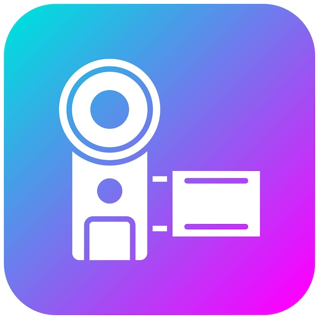 El icono vectorial de la videocámara se puede utilizar para el conjunto de iconos de producción de video