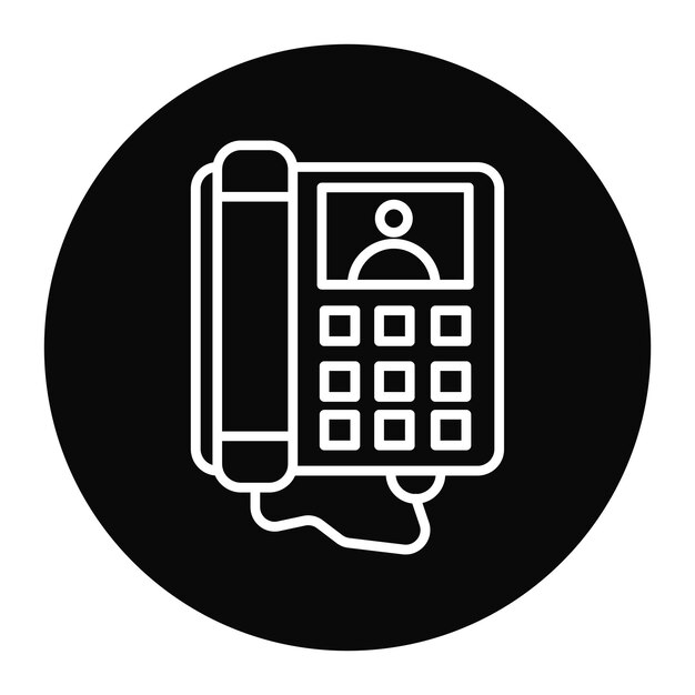 El icono vectorial de vigilancia telefónica se puede usar para el conjunto de iconos de investigación de delitos