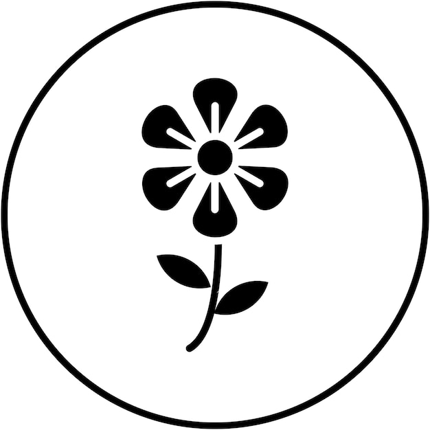 El icono vectorial violeta se puede usar para el conjunto de iconos de flores