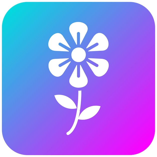 El icono vectorial violeta se puede usar para el conjunto de iconos de flores
